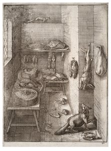 La volpe e la donnola. Stato 2 da Wenceslaus Hollar